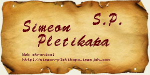 Simeon Pletikapa vizit kartica